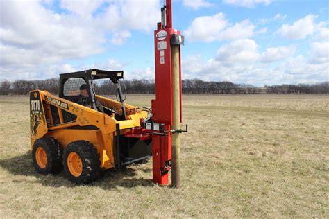 skid steer post driver rental ohio|tractor mounted post driver rental.